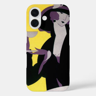 Elegante Vintage-Dame beim Nachmittags-Teekränzche iPhone 16 Hülle