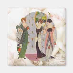 Elegante Vintage-Damenmode der 1920er Jahre Magnet