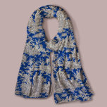 Elegante Vintage, dunkelblaue Toile de jouy Schal<br><div class="desc">Vintages Retro dunkelblaues Toile de jouy Scarf. Genießen Sie den Schrank mit der zeitlosen Eleganz von toile de jouy Vintagen Designs, inspiriert durch die exquisiten Muster französischer Landschaftsbilder. Diese ausgeklügelten Toile-Drucke sind im Augenblick ein Alltagswut, schöne Designs, die natürliche Schönheit und Charme bringen. Dieser modische Schal verbindet traditionellen und zeitgenössischen...</div>