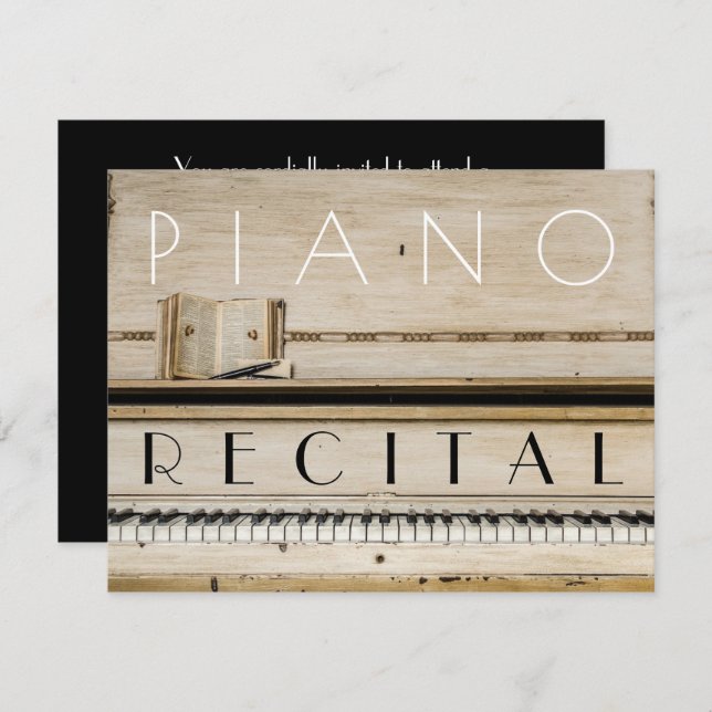 Elegante Vintage Einladung (Vorne/Hinten)