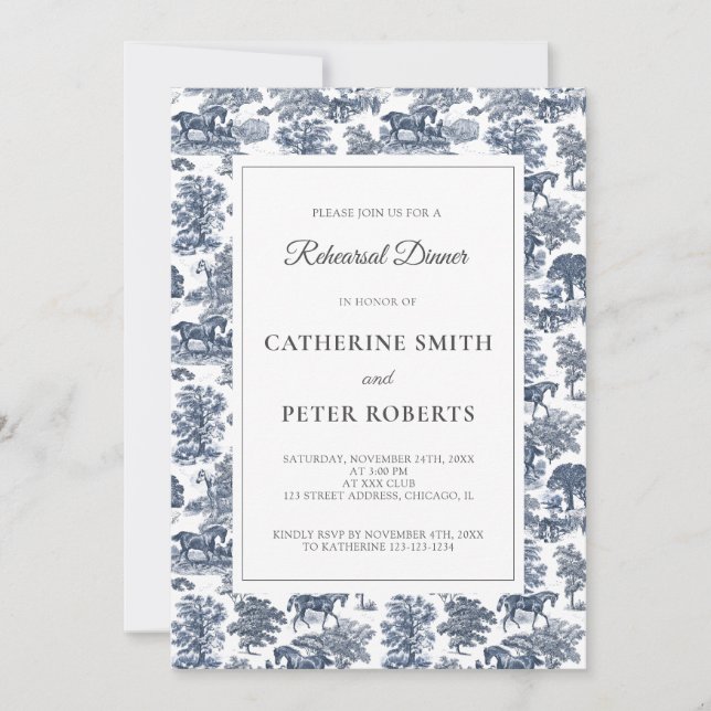 Elegante Vintage Eleganz Einladung (Vorderseite)