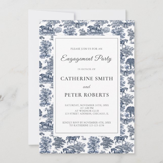 Elegante Vintage Eleganz Einladung (Vorderseite)