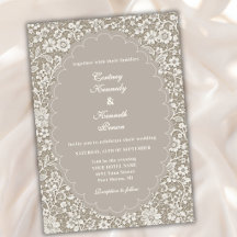 Elegante Vintage-Elfenbein-Spitze Romantische Beig