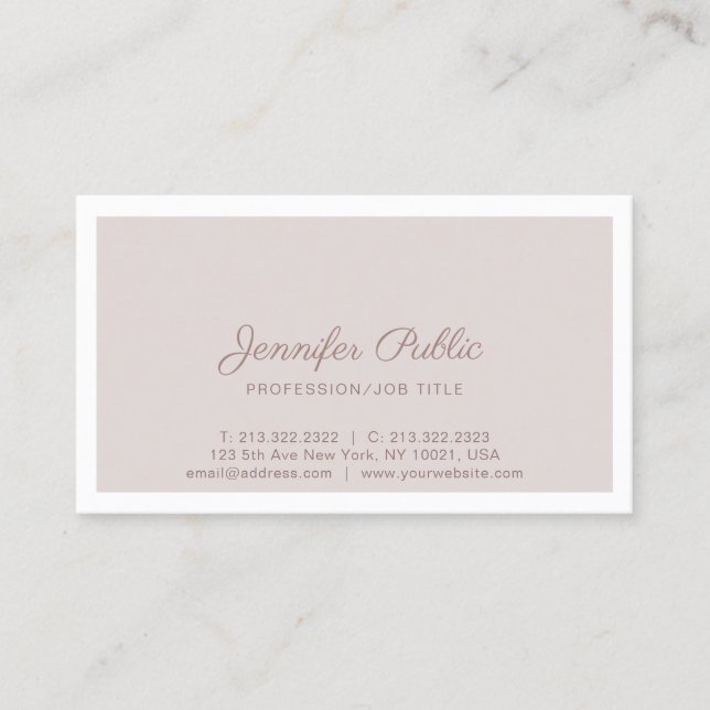 Elegante Vintage Farbschlampe Schlicht Beruflich Visitenkarte (Vorderseite)