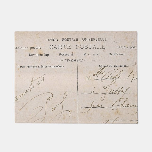 Elegante Vintage französische Fußmatte (Vorderseite)