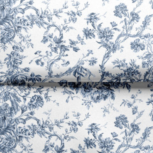 Elegante Vintage-Französische Gravur Blumen-Toile- Seidenpapier