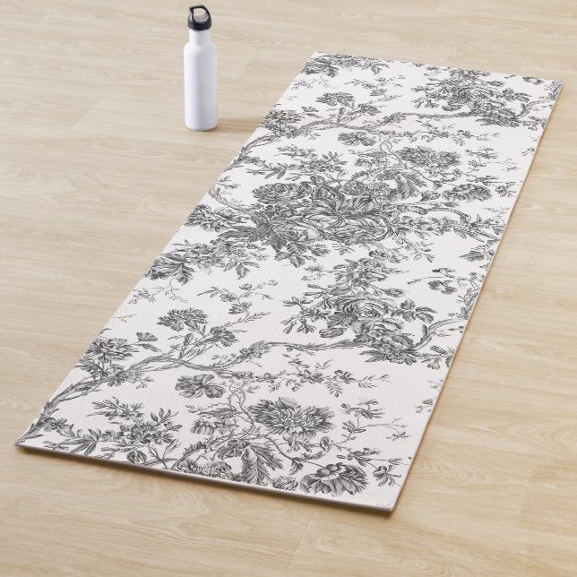 Elegante Vintage französische Stickereitoilette Yogamatte (Beispiel)