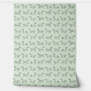 Elegante Vintage Galopp Pferde Wandern Tapete