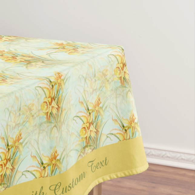 Elegante Vintage Gelbe Daffodils Blume Tischdecke (Beispiel)