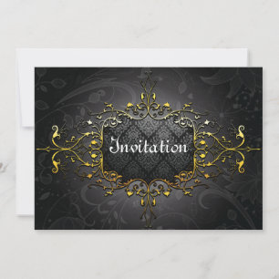 Elegante Vintage Goldeinladung Einladung