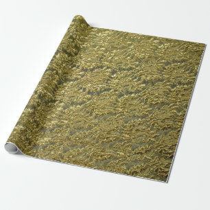 Elegante vintage-goldene Spitze Geschenkpapier