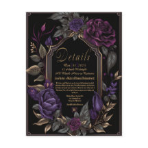 Elegante Vintage Gothic Moody Floral Details Card