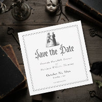 Elegante Vintage-Gotik Schwarze Toile Hochzeit