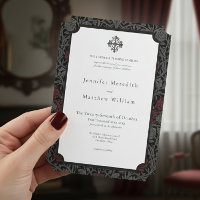 Elegante Vintage gotische Moody Botanische Hochzei