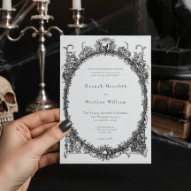 Elegante Vintage-Gotische Schwarze Toile-Hochzeit