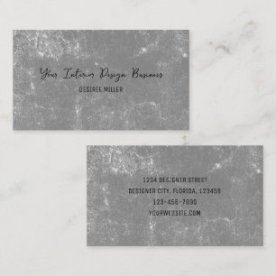 Elegante Vintage-Grau-Schwarz-Weiß-Textur Visitenkarte