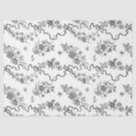 Elegante Vintage Gravierschwarze Rose und Ribbons Seidenpapier<br><div class="desc">Elegante und romantische schwarze,  gravierte Vintage Rose,  Blume,  Weinberge,  Blätter und Schmetterlinge mit Bändern und Bögen auf weißem Hintergrund verwoben.</div>