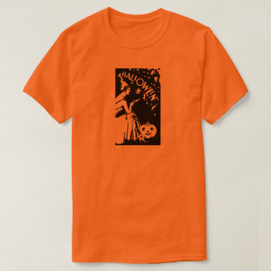 Elegante Vintage Halloween-Lady mit Maske T-Shirt