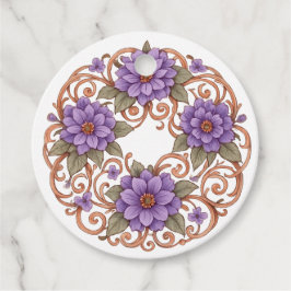 Elegante Vintage Hochzeit im Jugendstil Geschenkanhänger