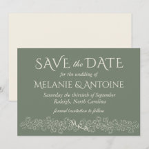 Elegante Vintage-Hochzeit in Salbeigrün
