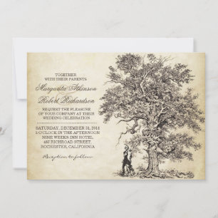 elegante Vintage Hochzeitseinladungen mit antikem Einladung