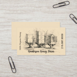 Elegante Vintage Honey Bee Hives Business Card Visitenkarte