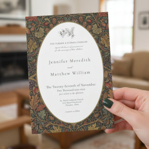 Elegante Vintage Hütte Botanische Hochzeit im Herb Einladung