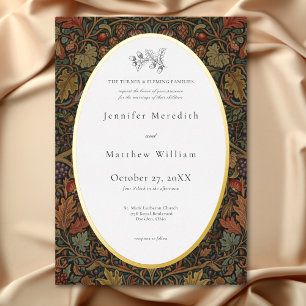 Elegante Vintage Hütte Botanische Hochzeit im Herb Folieneinladung
