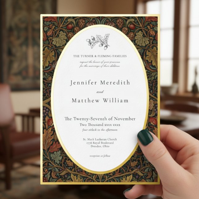 Elegante Vintage Hütte Botanische Hochzeit im Herb Folieneinladung (Von Creator hochgeladen)