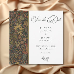 Elegante Vintage Hütte Botanische Hochzeit im Herb Save The Date