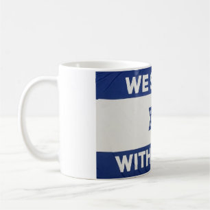 Elegante Vintage israelische Fahne gedeckte Kerami Kaffeetasse
