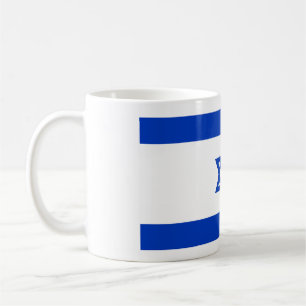 Elegante Vintage israelische Flagge Kaffeetasse