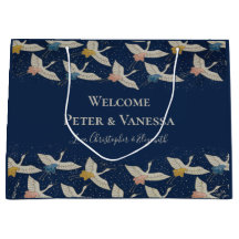 Elegante Vintage japanische Krane Hochzeit Willkom