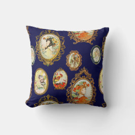 Elegante Vintage Jugendstil-Girls-Blume Kissen