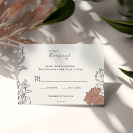 Elegante Vintage Jugendstil RSVP Karte