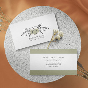 Elegante Vintage Kamera Visitenkarte