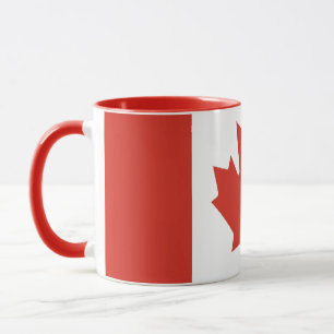 Elegante Vintage kanadische Flagge auf der Keramik Tasse