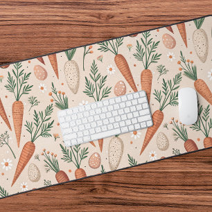 Elegante Vintage-Karotten mit Blüten und kleinen E Schreibtischunterlage