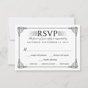 Elegante, Vintage Karten für Hochzeiten