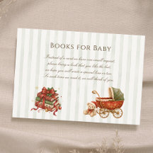 Elegante Vintage-Kinderwagen-Bücher für Baby Showe