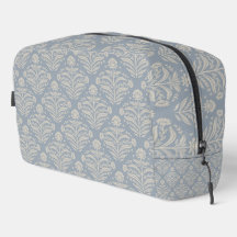 Elegante Vintage Klasse Dusty Blue Damask