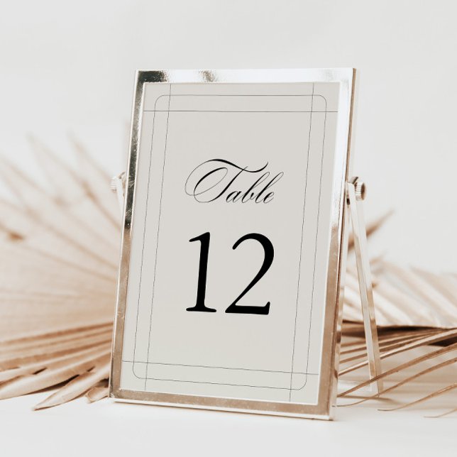 Elegante Vintage klassische Tischnummer (Von Creator hochgeladen)