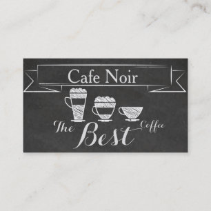Elegante Vintage-Kreide-Café-Pub-Bar-Coffee-Karte Visitenkarte