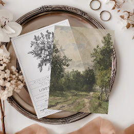 Elegante Vintage-Landschaftsmalerei-Hochzeitsüberl