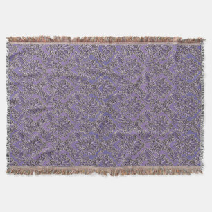 Elegante Vintage Lavendel-Damastthrow-Decke Decke