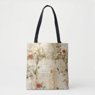 Elegante Vintage-Liebensnotiz Floral