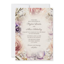 Elegante Vintage-Lila-Rosa-Blumen-Hochzeit