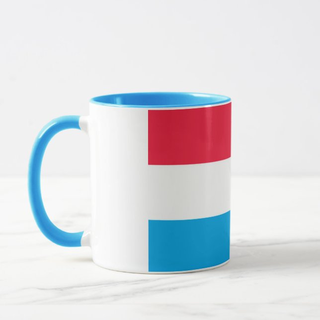 Elegante, Vintage Luxemburger Flaggenkennzeichnung Tasse (Links)