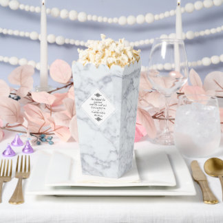 Elegante Vintage Marmorhochzeit Geschenkschachtel