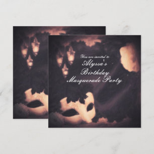 Elegante Vintage Masquerade bemalt Einladung